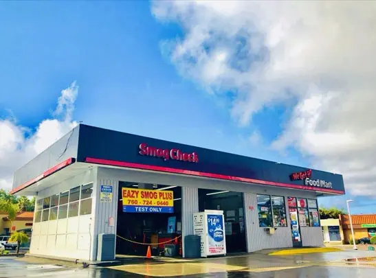 A store front with a sky background